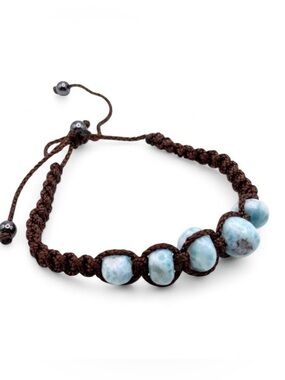 NWOT Bolo Brown and Blue Beaded Bracelet